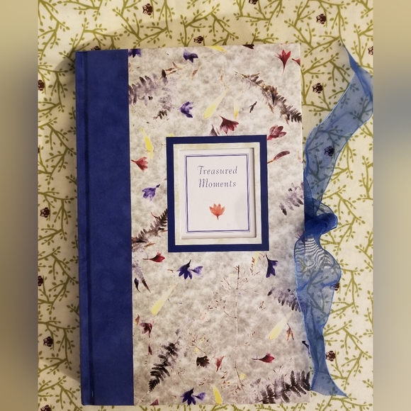 Other - Vintage Photo Scrap Journal Memory Book Floral With Blue Ribbon Acid Free